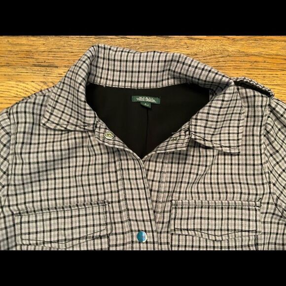 Wild Fable purple plaid cropped jacket - Picture 3 of 3